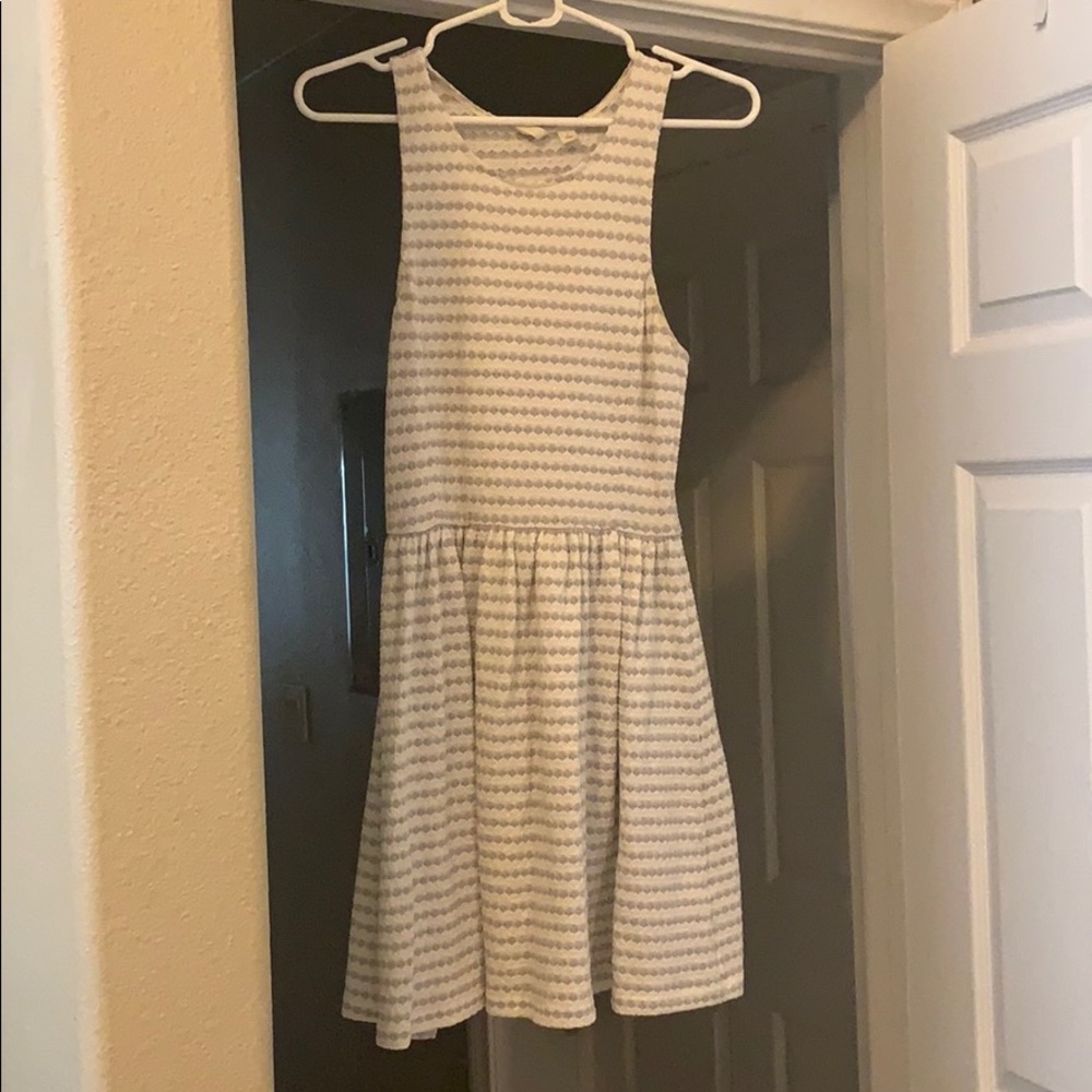 White and gray dress